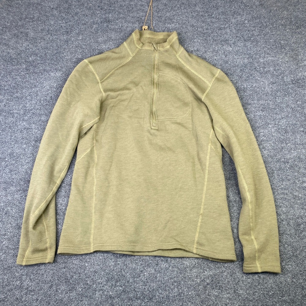 Massif Flamestretch Pullover Mens Medium Green Nomex Flame Resistant 1/4 Zip